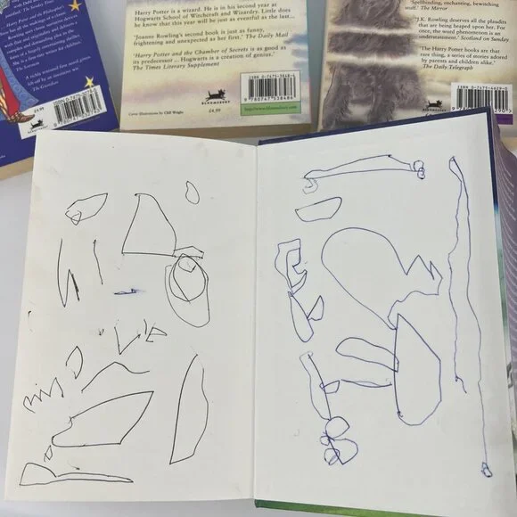 Lot of 5 Harry Potter Bloomsbury UK Book Stone Chamber Prisoner Goblet Hallows - Picture 9 of 16